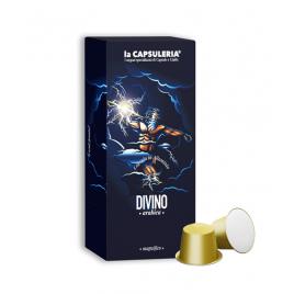 Set 10 capsule de cafea Divino din aluminiu, Arabica de origine, compatibile Nespresso, La Capsuleria