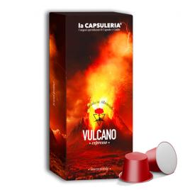 Set 10 capsule de cafea Vulcano din aluminiu, compatibile Nespresso, La Capsuleria