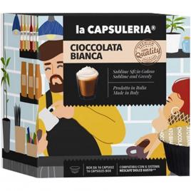Set 16 capsule Ciocolata Calda Alba, compatibile Nescafe Dolce Gusto, La Capsuleria
