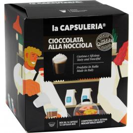 Set 16 capsule Ciocolata Calda cu Alune, compatibile Nescafe Dolce Gusto, La Capsuleria