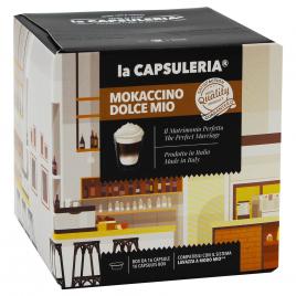 Set 16 capsule Mokaccino, compatibile Lavazza a Modo Mio, La Capsuleria