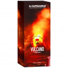 Set 100 capsule de cafea Vulcano din aluminiu, compatibile Nespresso, La Capsuleria