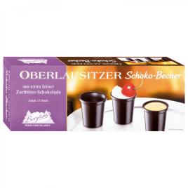 Set 12 pahare din ciocolata neagra, 125 ml