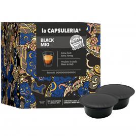 Set 16 capsule cafea Black Mio, compatibile Lavazza a Modo Mio, La Capsuleria