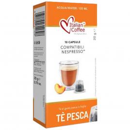 Set 60 capsule Ceai de Piersici compatibile Nespresso, ITALIAN COFFEE