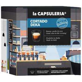 Set 96 capsule Cortado Deka, compatibile Nescafe Dolce Gusto, La Capsuleria