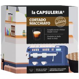 Set 96 capsule Cortado Macchiato, compatibile Nescafe Dolce Gusto, La Capsuleria