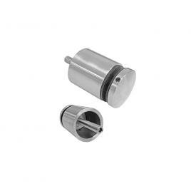 Conector lateral din inox pentru prinderea sticlei de 8 - 17,52 mm, distantier de 30 mm, diametru Ø 50 mm e747-300