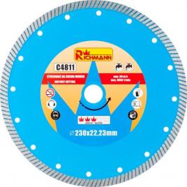 Disc diamantat turbo beton taiere umeda si uscata 230 mm 22.23 mm richmann