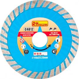 Disc diamantat turbo beton taiere umeda si uscata 115 mm 22.23 mm richmann
