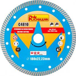 Disc diamantat turbo beton taiere umeda si uscata 180 mm 22.23 mm richmann