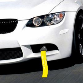 Ornament Racing de tip Curea/Sufa pentru carlig de remorcare culoare Galben