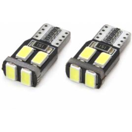 Set becuri auto cu LED CANBUS T10 W5W 6 SMD Alb 12V