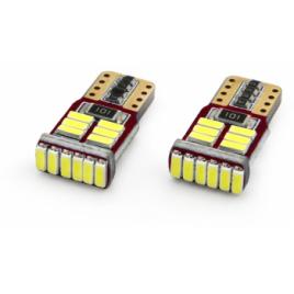 Set becuri auto cu LED CANBUS T10e W5W 18 SMD Alb 12V