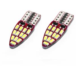 Set becuri auto cu LED CANBUS T10e W5W 24 SMD Alb 12V