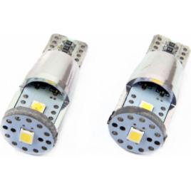 Set becuri auto cu LED CANBUS T10e W5W 3 SMD ALU Alb 12V/24V