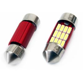 Set becuri auto cu LED CANBUS sofit C5W 12 SMD 31mm Alb 12/24V