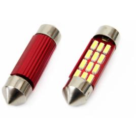Set becuri auto cu LED CANBUS sofit C5W 12 SMD 39mm Alb 12/24V