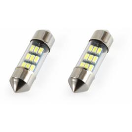 Set becuri auto cu LED sofit C5W 9 SMD 31mm Alb 12V