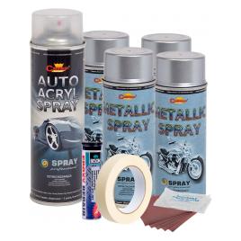 Kit complet reparatie si vopsire jante culoare Argintiu Metalizat V4