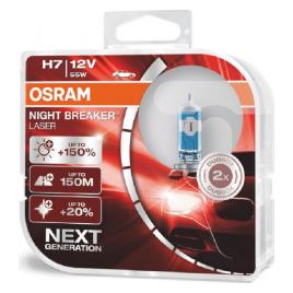 Set 2 becuri auto cu halogen Osram H7 12V 55W PX26d Night Breaker Laser +150