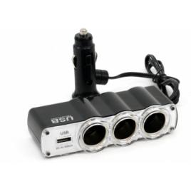 Splitter bricheta auto SOC4 3+1 USB