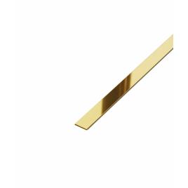 Profil platbanda din otel inoxidabil, auriu lucios, 15x0,4x2440 mm