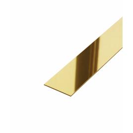 Profil platbanda din otel inoxidabil , auriu lucios, 50x0,4x2440 mm