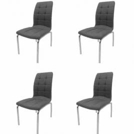 Set 4 scaune bucatarie S-02, culoare gri