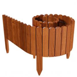 Gard de gradina decorativ din lemn maro 200x40 cm