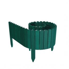 Gard de gradina decorativ din lemn verde 200x40 cm