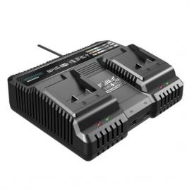 Incarcator rapid dublu pentru  acumulatori 2x4.5 ah 18v  sas+all  dedra