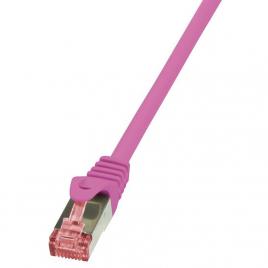 Cablu de retea , logilink , cat.6a 10g s/ftp pimf primeline , 1.5 m , roz