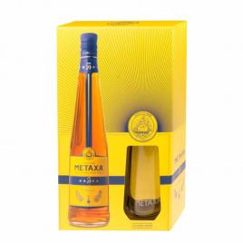 Metaxa 5* cu pahare, brandy 0.7l