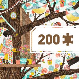 Puzzle djeco casuta din copac 200 piese