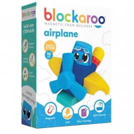 Set cuburi din spuma cu magnet blockaroo avion 10 piese