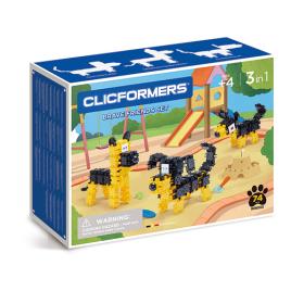 Set de construit clicformers- catei prietenosi 74 piese