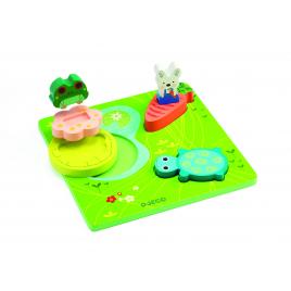 Puzzle relief djeco 123 froggy