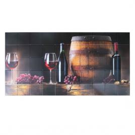 Panou decorativ pvc model vin maro si negru 96x48.5 cm