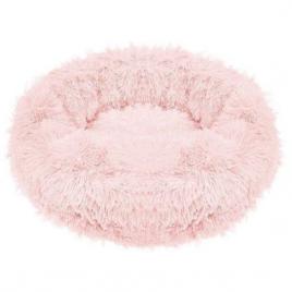 Culcus moale pentru caine pisica roz murdar 50 cm