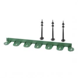 Set bordura de gradina din plastic pentru pietris verde 5 buc 60x9x3.8 cm 3 m gardenplast