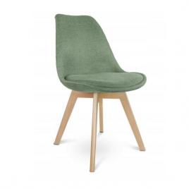 Scaun stil scandinav stofa lemn verde 49x55x82 cm