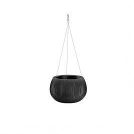 Ghiveci decorativ cu lant rotund negru 2.3 l 23.8x16.1 cm beton bowl ws