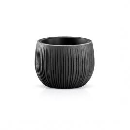 Ghiveci decorativ de flori rotund negru 0.75 l 14.4x11 cm beton bowl