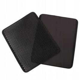 Covor pentru colectarea granulelor de nisip pentru pisici negru 55x75 cm