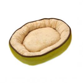 Culcus moale pentru caine pisica rotund verde 53x10 cm