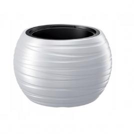 Ghiveci decorativ de flori rotund alb 39.6x26 cm maze bowl