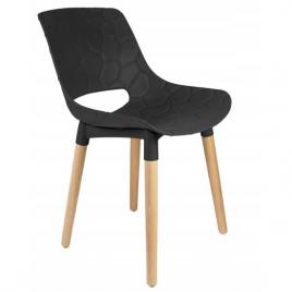 Scaun stil scandinav pp lemn max 130 kg negru 45x55x77 cm davis