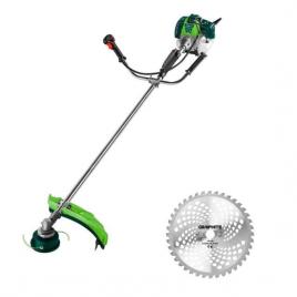 Motocoasa trimmer pe benzina pentru iarba cu disc circular vidia 1400 w 1.9 cp 25.5 cm verto