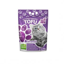 Asternut igienic natural pentru pisici, din tofu, 100% absorbant, biodegradabil, parfum lavanda, 5 l 2 kg